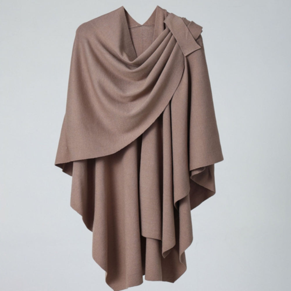 Lightweight Draped Poncho Shawl Wrap for Women