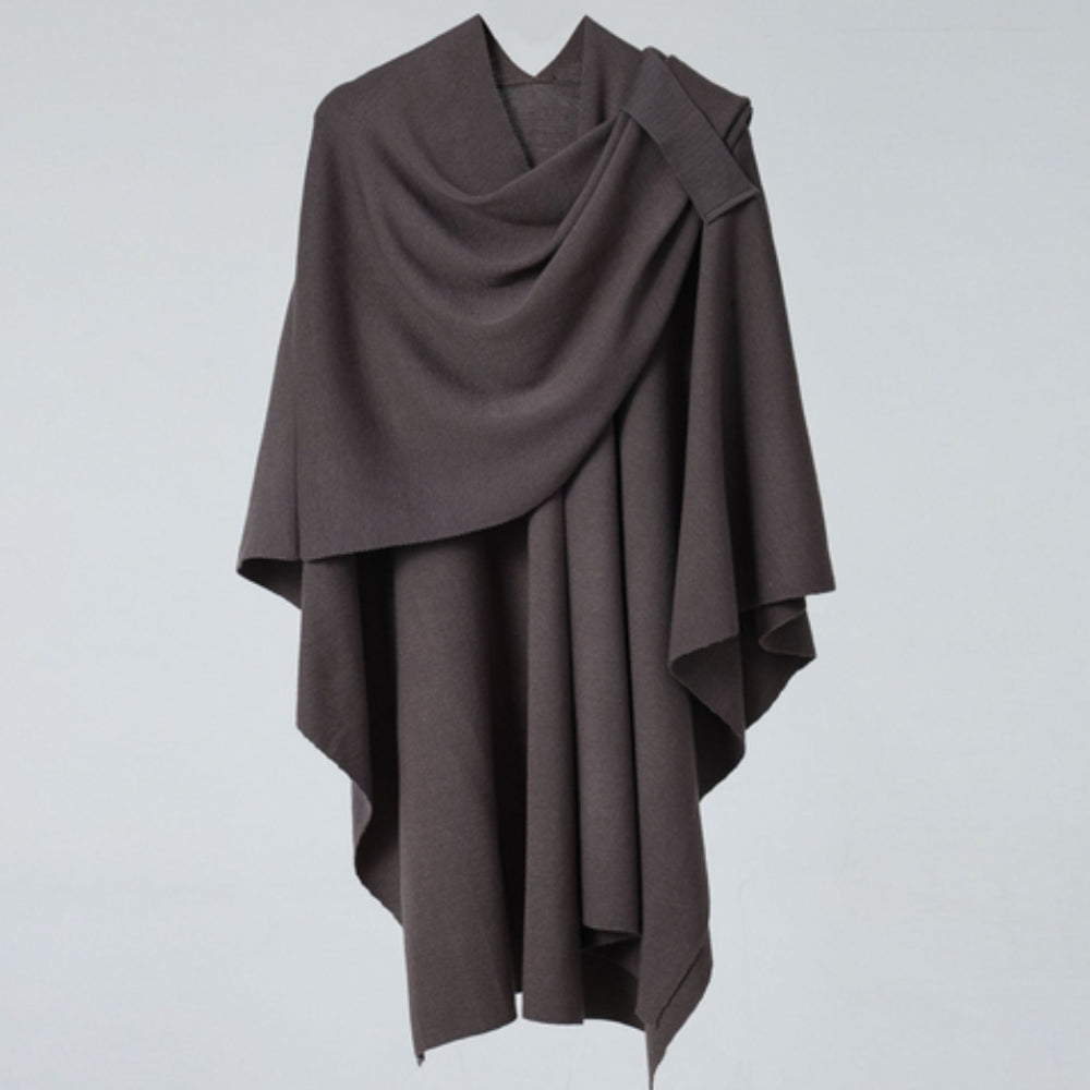 Lightweight Draped Poncho Shawl Wrap for Women