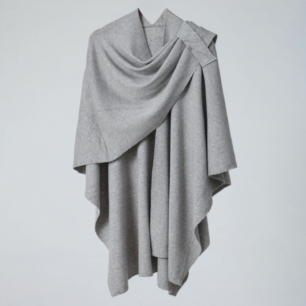 Lightweight Draped Poncho Shawl Wrap for Women