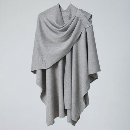 Lightweight Draped Poncho Shawl Wrap for Women