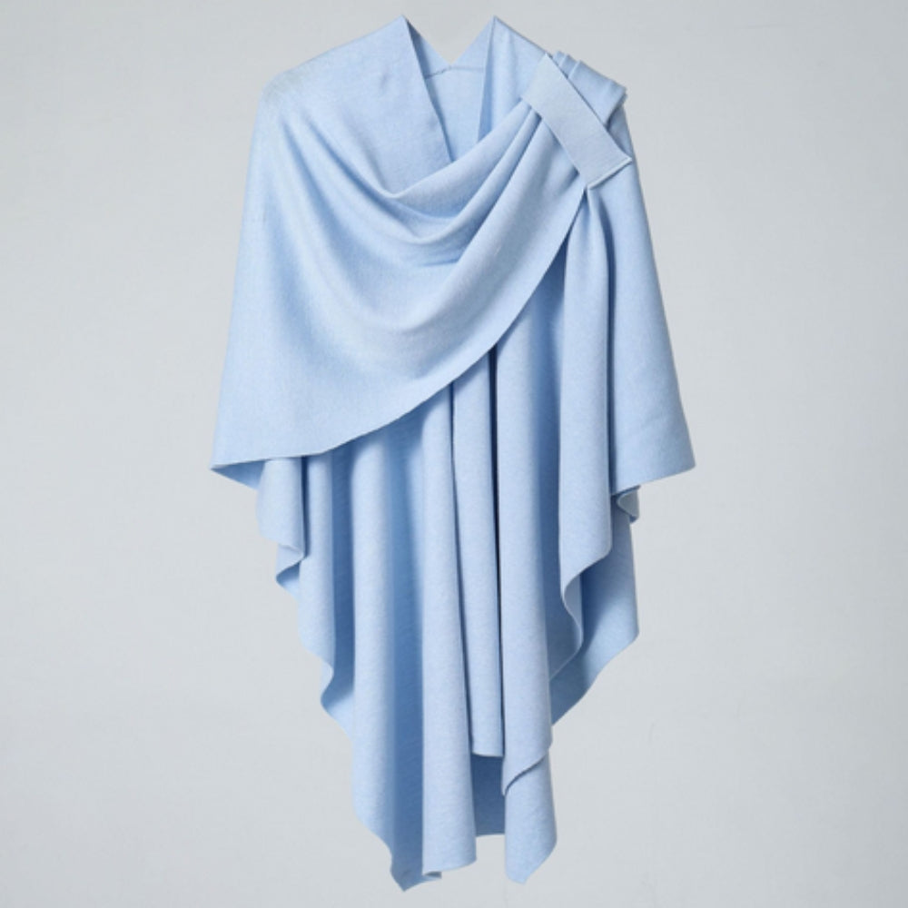 Lightweight Draped Poncho Shawl Wrap for Women