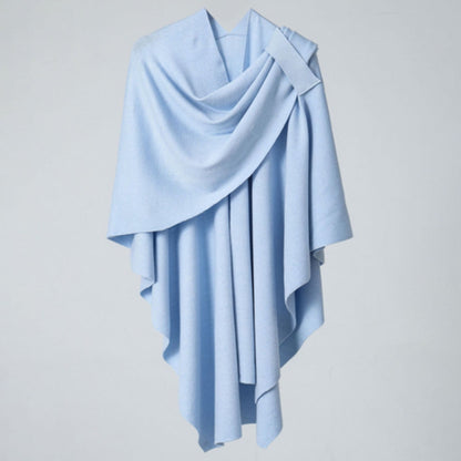 Lightweight Draped Poncho Shawl Wrap for Women