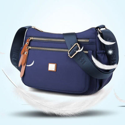 Lightweight Nylon Crossbody Shoulder Bag with Multi Pocket Storage
