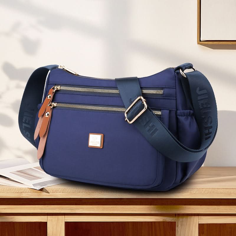 Lightweight Nylon Crossbody Shoulder Bag with Multi Pocket Storage
