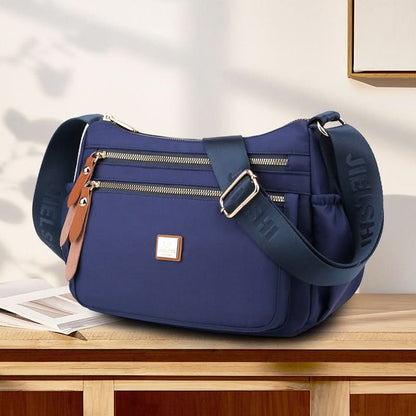 Lightweight Nylon Crossbody Shoulder Bag with Multi Pocket Storage