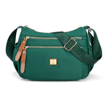 Lightweight Nylon Crossbody Shoulder Bag with Multi Pocket Storage