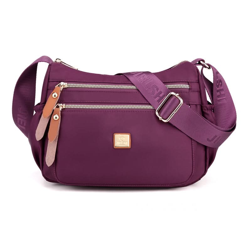 Lightweight Nylon Crossbody Shoulder Bag with Multi Pocket Storage