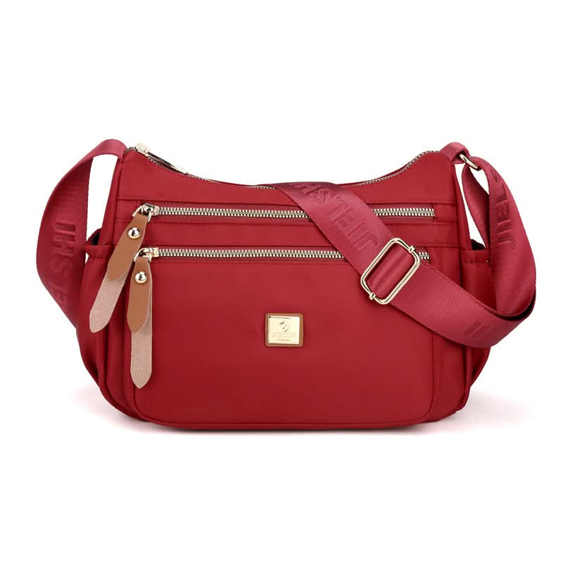 Lightweight Nylon Crossbody Shoulder Bag with Multi Pocket Storage