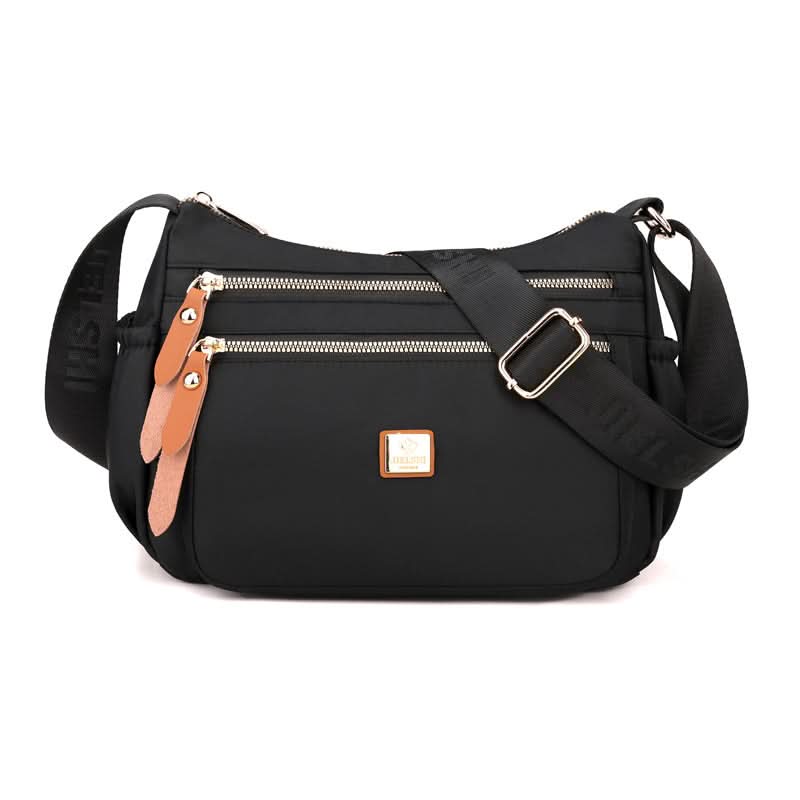 Lightweight Nylon Crossbody Shoulder Bag with Multi Pocket Storage