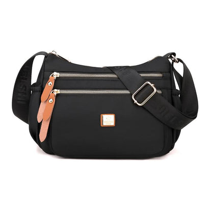 Lightweight Nylon Crossbody Shoulder Bag with Multi Pocket Storage