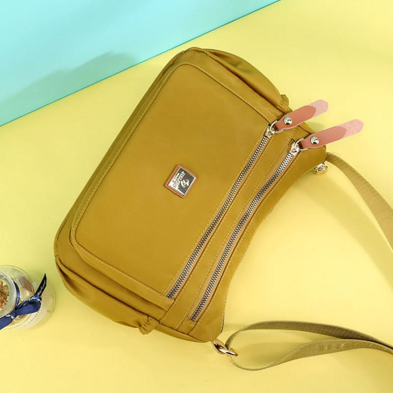Lightweight Nylon Crossbody Shoulder Bag with Multi Pocket Storage