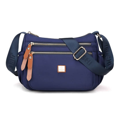 Lightweight Nylon Crossbody Shoulder Bag with Multi Pocket Storage