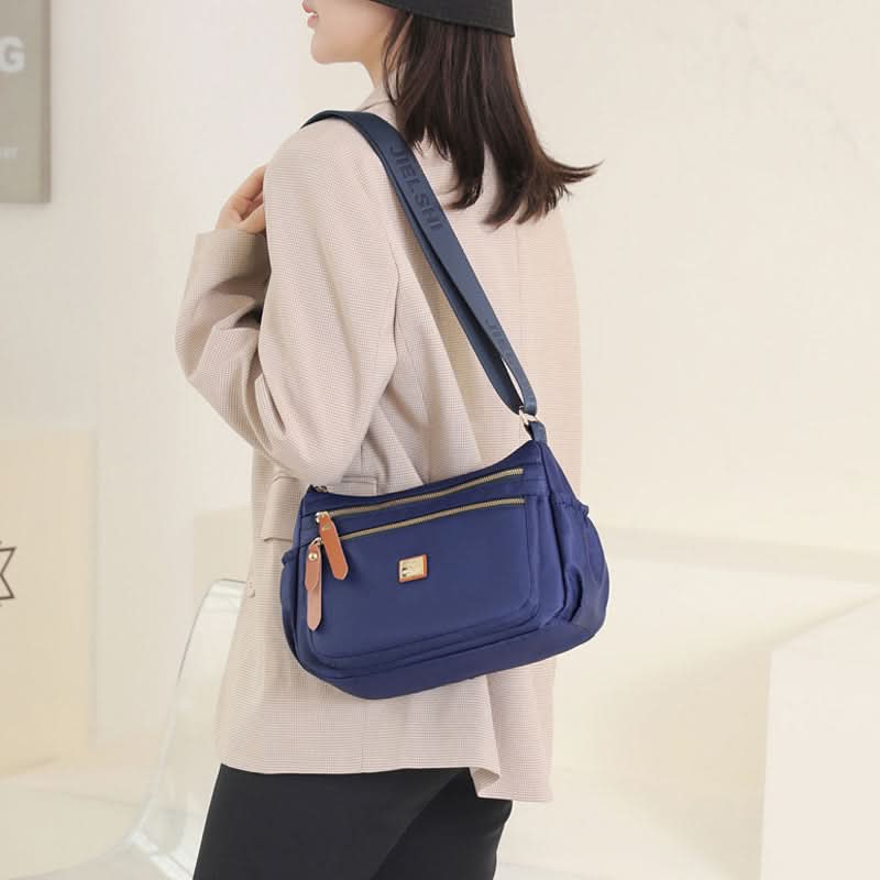Lightweight Nylon Crossbody Shoulder Bag with Multi Pocket Storage