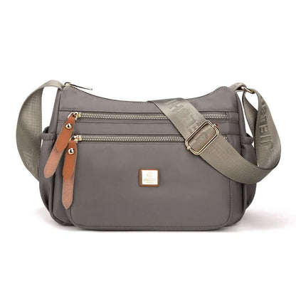 Lightweight Nylon Crossbody Shoulder Bag with Multi Pocket Storage