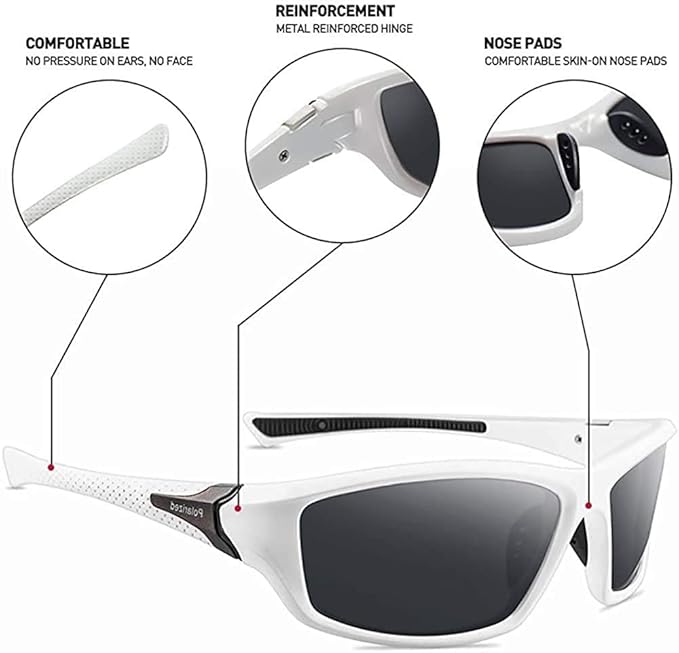 Lightweight Polarized UV400 Metal Frame Sunglasses