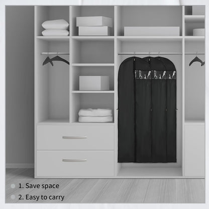 Long Garment Storage Bags with Clear Window and Full Length Zipper 2 Pack