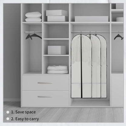Long Garment Storage Bags with Clear Window and Full Length Zipper 2 Pack