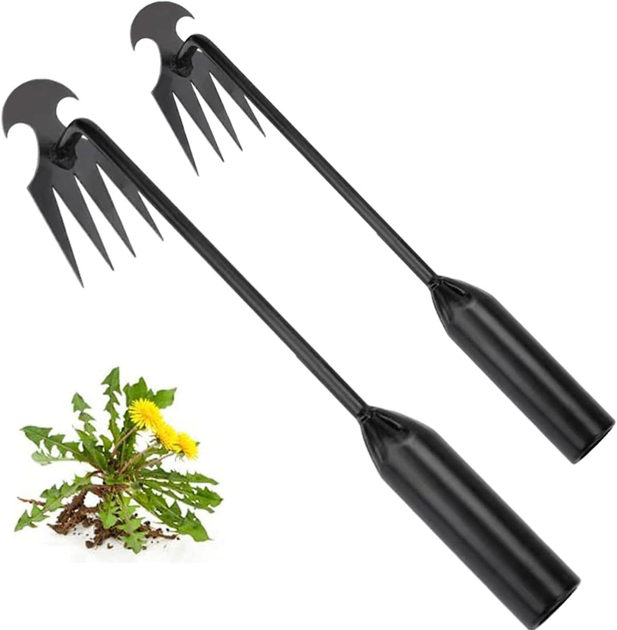 Long Handle 4 Tine Garden Weed Puller Tool
