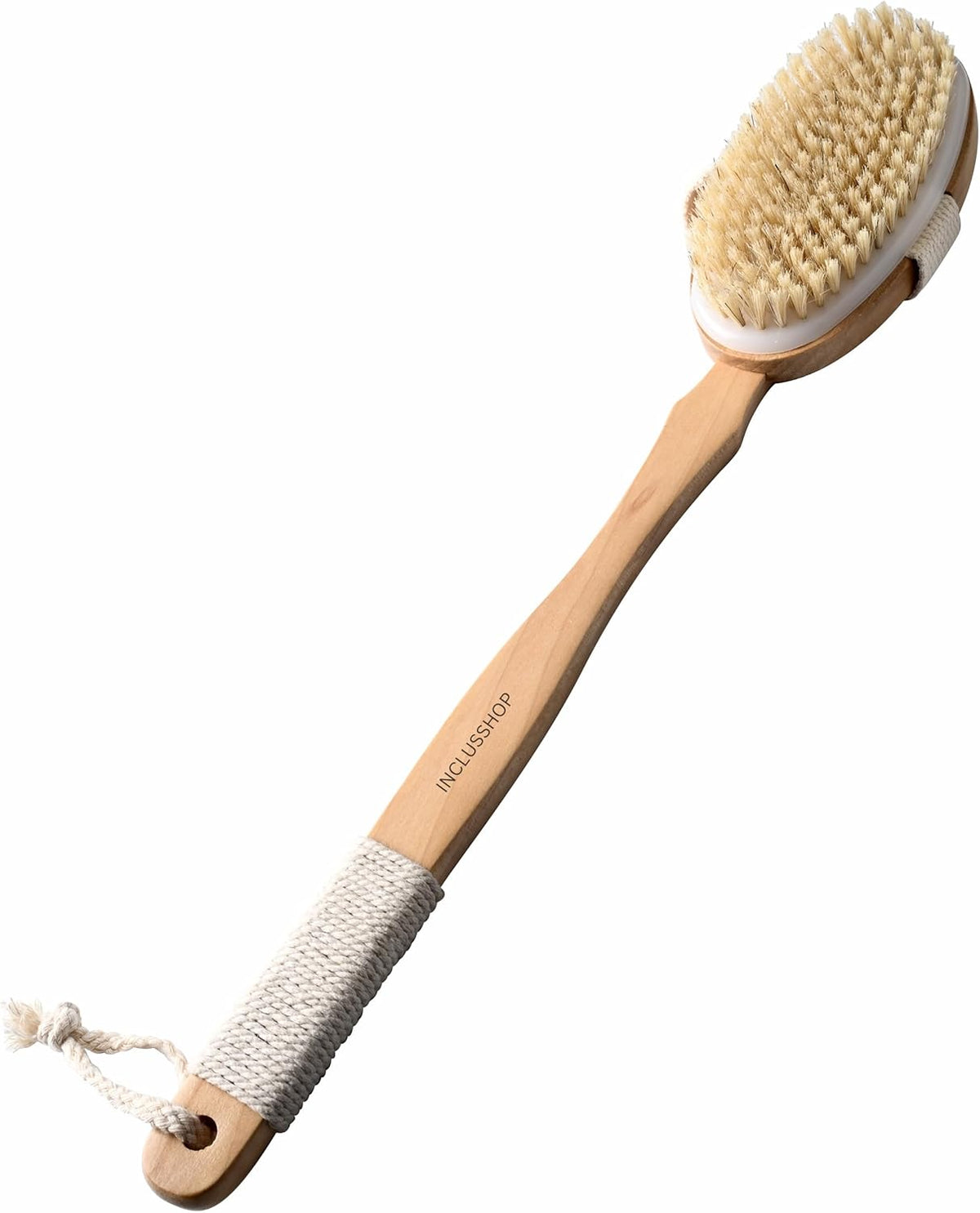 Long Handle Boar Bristle Bath Brush for Back Cleaning