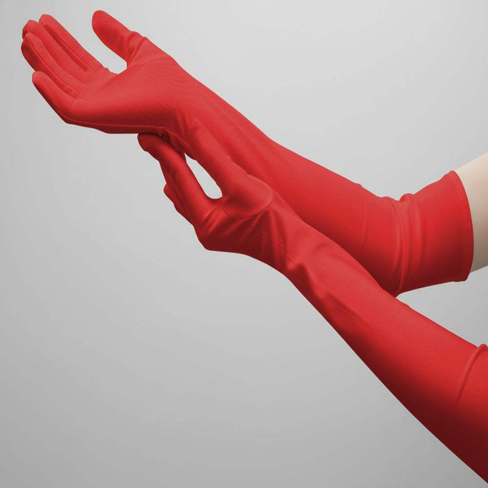 Long Satin Opera Gloves for Women