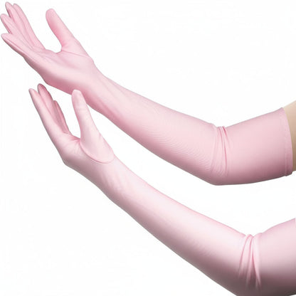 Long Satin Opera Gloves for Women