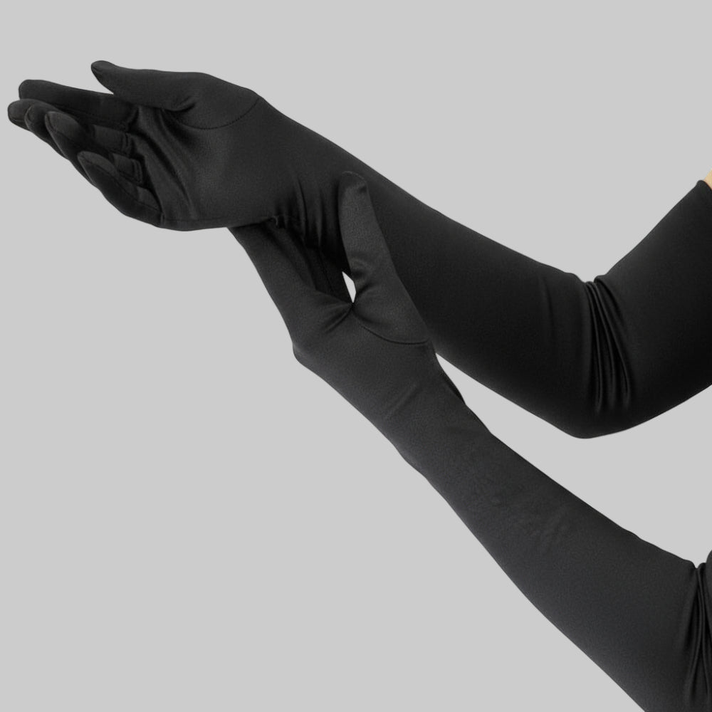 Long Satin Opera Gloves for Women