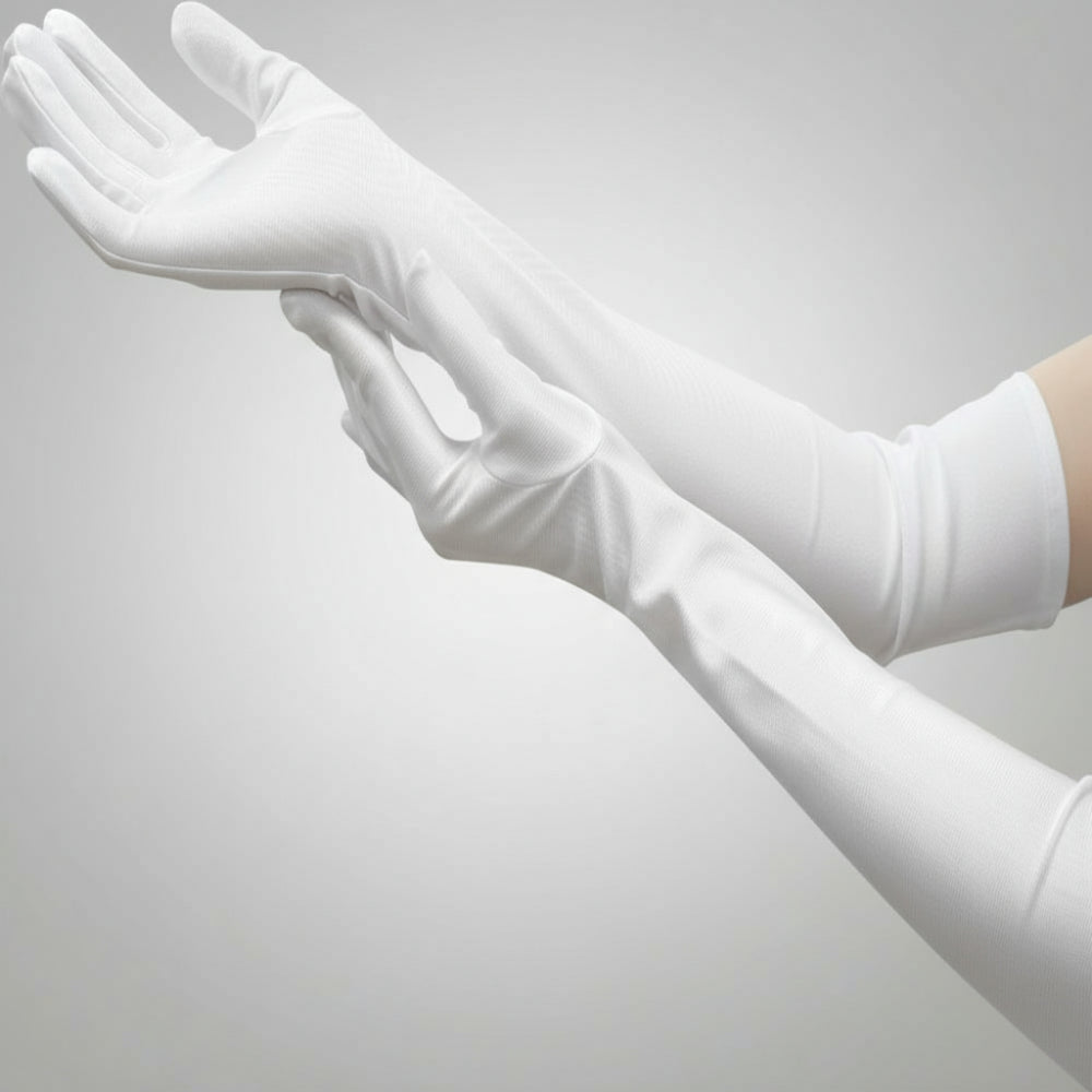 Long Satin Opera Gloves for Women