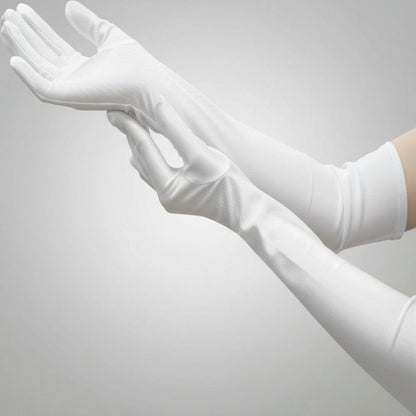 Long Satin Opera Gloves for Women