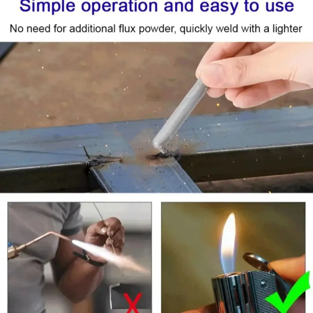 Low Temperature Metal Repair Welding Rods 3 Piece Kit
