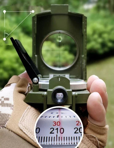 Luminous Outdoor Compass with Direction and Incline Meter