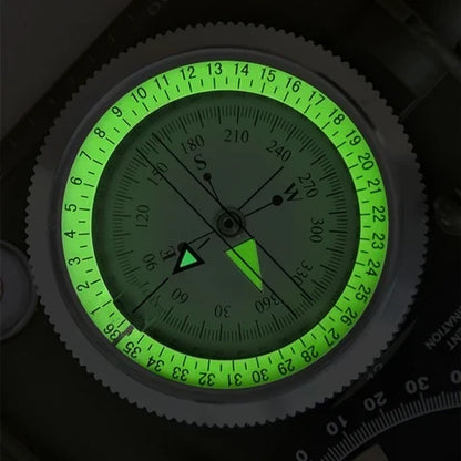 Luminous Outdoor Compass with Direction and Incline Meter
