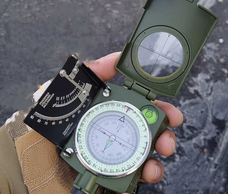 Luminous Outdoor Compass with Direction and Incline Meter