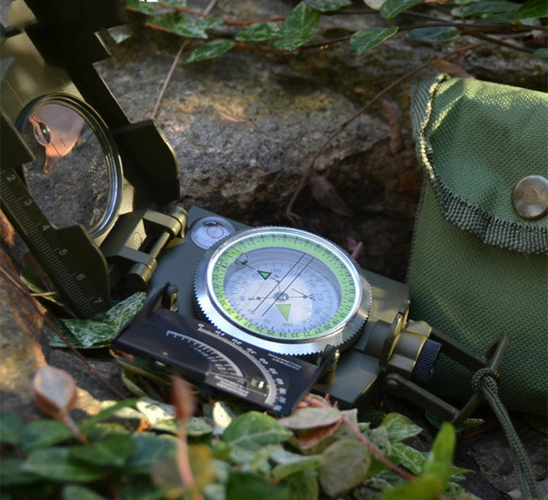 Luminous Outdoor Compass with Direction and Incline Meter