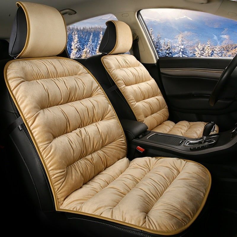 Luxury Cushioned Plush Car Seat Cover