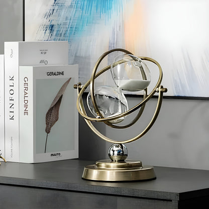 Luxury Gold Frame Hourglass Timer Elegant Decorative Sand Clock