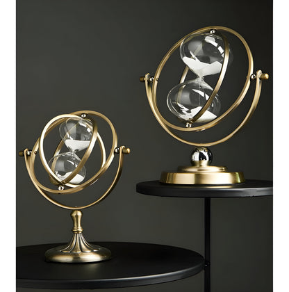 Luxury Gold Frame Hourglass Timer Elegant Decorative Sand Clock