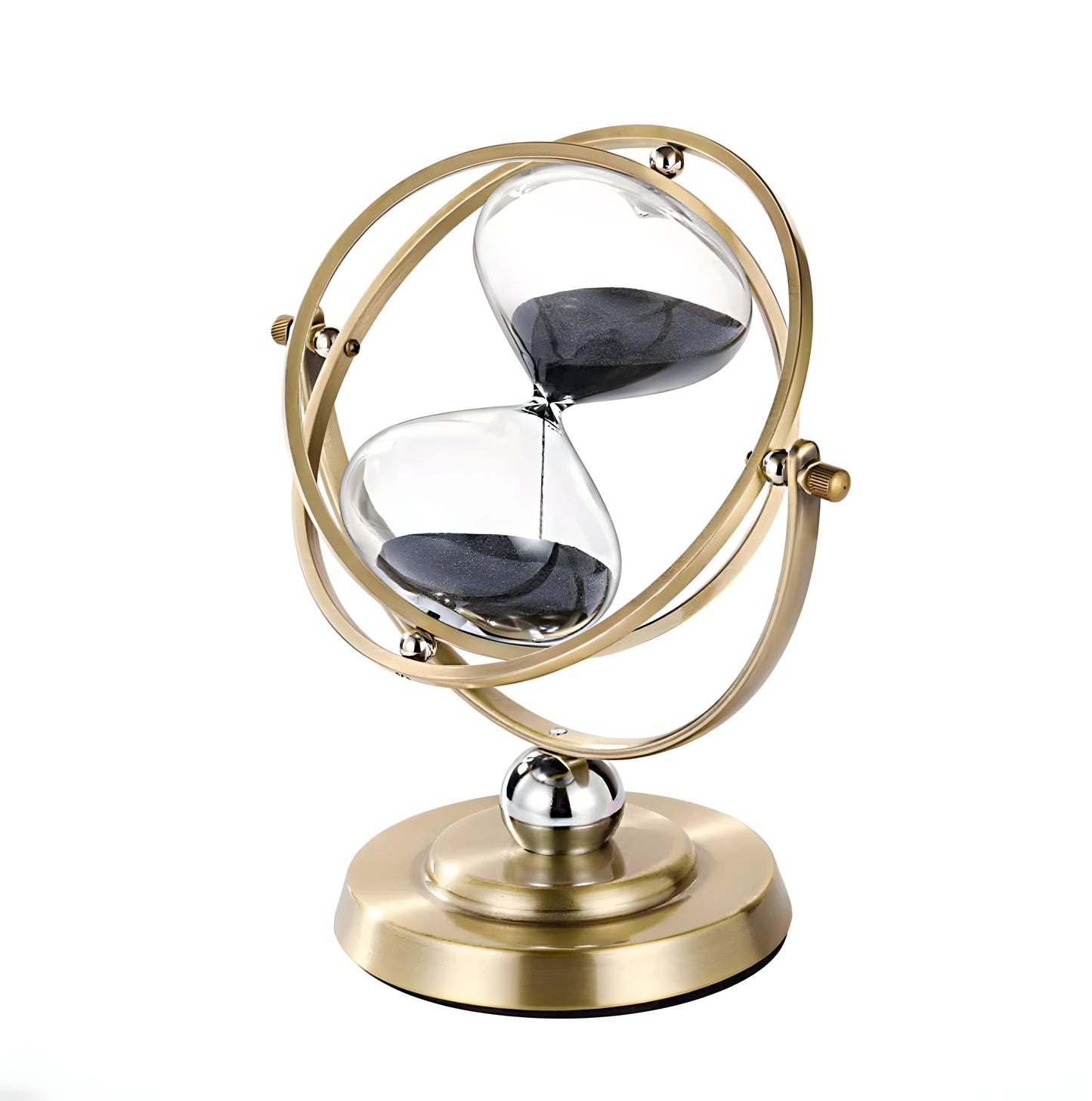 Luxury Gold Frame Hourglass Timer Elegant Decorative Sand Clock