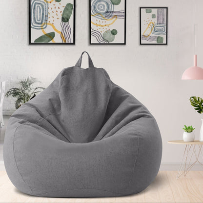Luxury Linen Bean Bag Chair Cover Ergonomic Lounge Seating