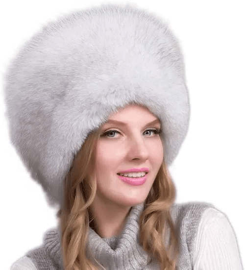 Luxury Real Fur Winter Hat with Ear Flaps for Women