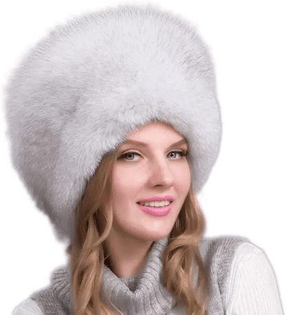 Luxury Real Fur Winter Hat with Ear Flaps for Women