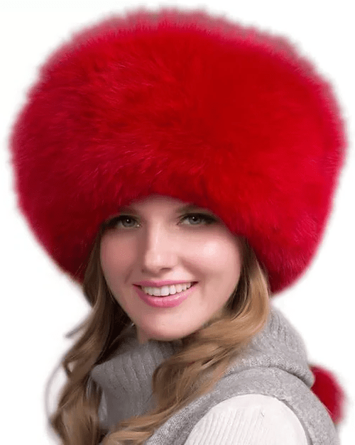 Luxury Real Fur Winter Hat with Ear Flaps for Women