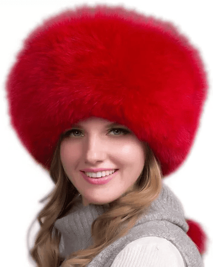 Luxury Real Fur Winter Hat with Ear Flaps for Women