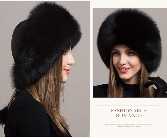 Luxury Real Fur Winter Hat with Ear Flaps for Women