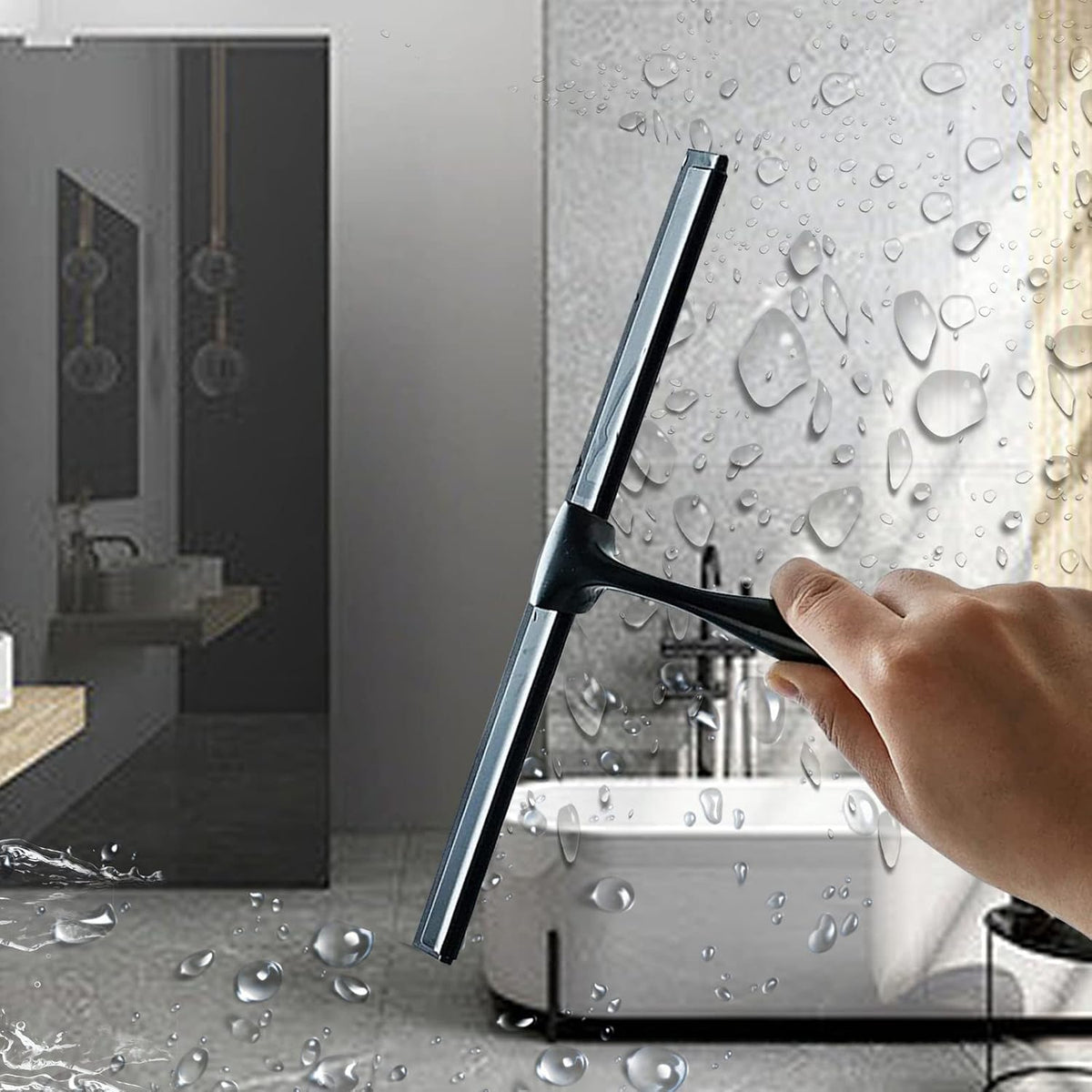 Luxury Shower Squeegee for Glass and Bathroom Cleaning