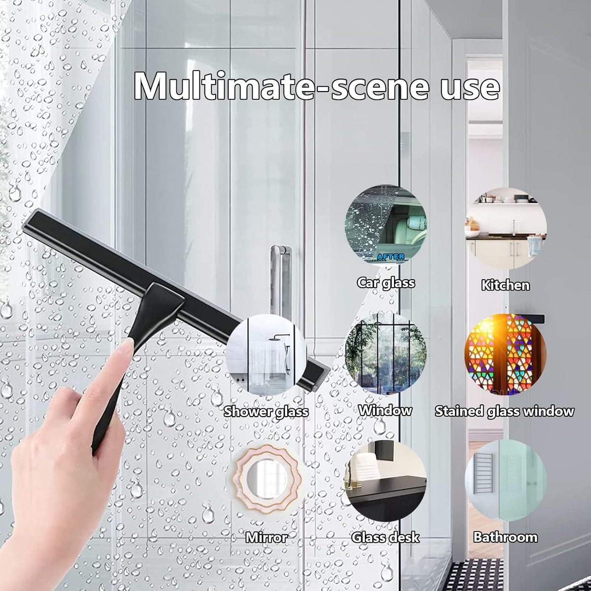 Luxury Shower Squeegee for Glass and Bathroom Cleaning