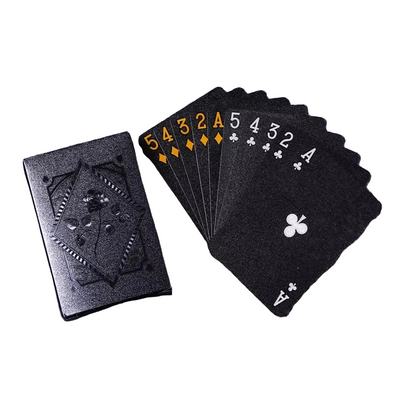 Luxury Waterproof Black Gold Playing Cards Deck