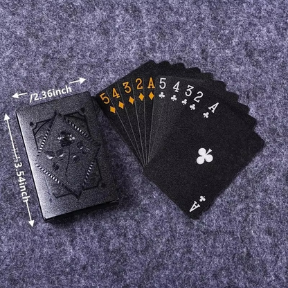 Luxury Waterproof Black Gold Playing Cards Deck