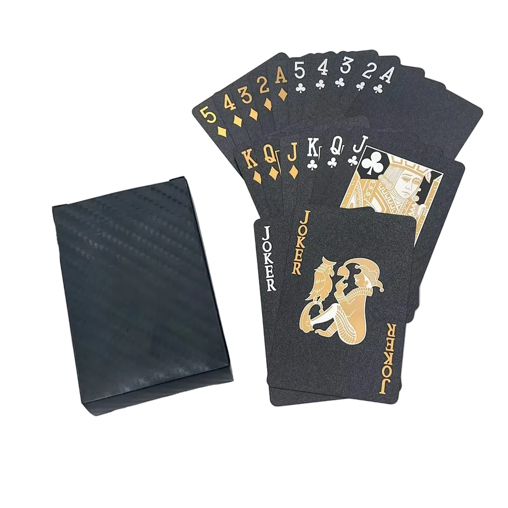 Luxury Waterproof Black Gold Playing Cards Deck