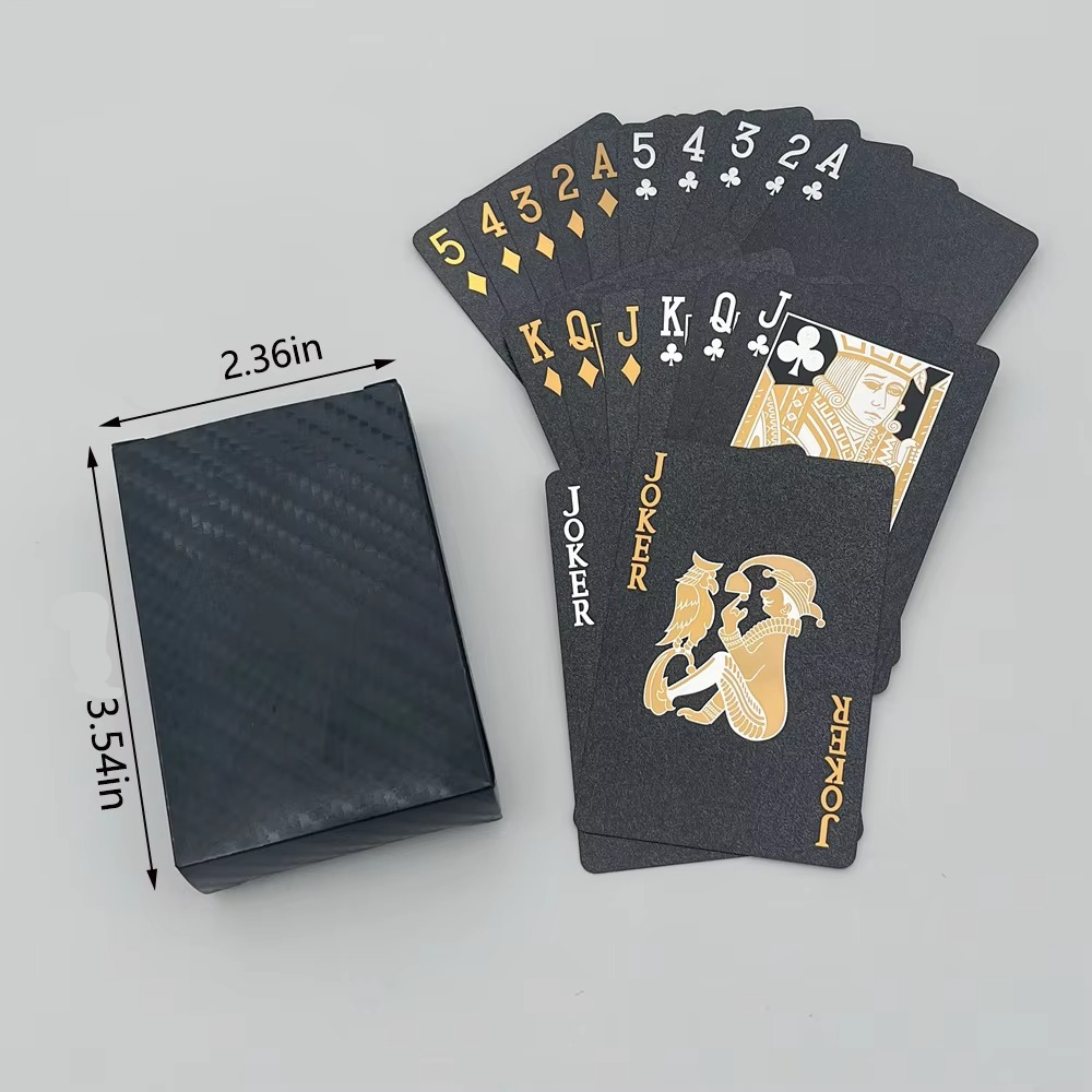 Luxury Waterproof Black Gold Playing Cards Deck