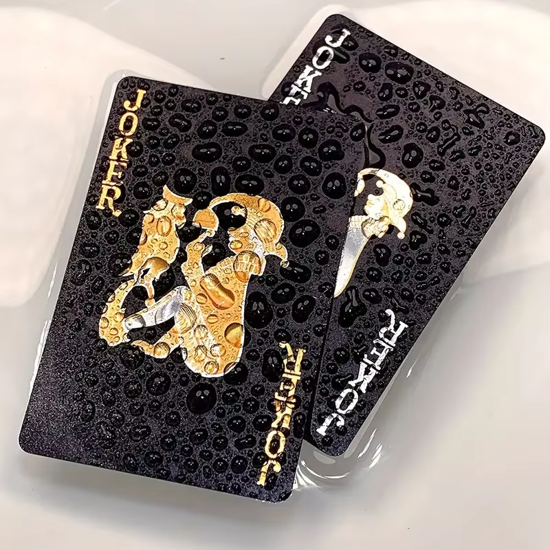 Luxury Waterproof Black Gold Playing Cards Deck